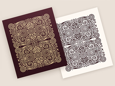 Abstract Lines Pattern (4 colors) abstract african pattern