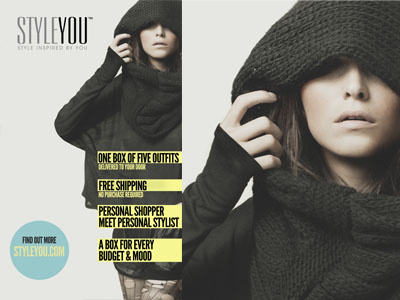 Styleyou Poster - concept blue clean design fashion gray grey minimalism minimalistic model online photography poster service shopping yellow