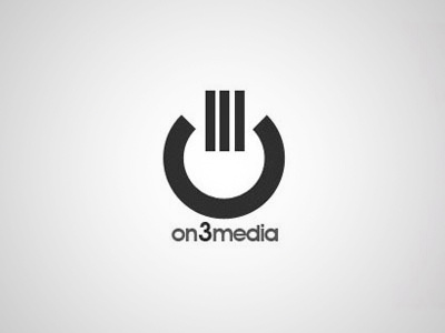 on3media logo corporate identity design icon logo minimalism minimalistic
