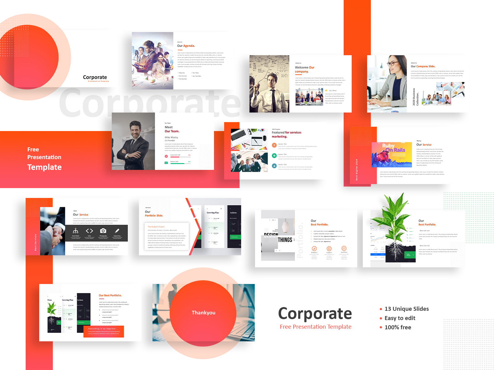 Free Corporate Presentation Templates By Slidebazaar On Dribbble