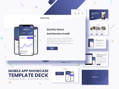 Mobile App Showcase Template Deck businessppt businesspresentationtemplates creative slides design free freetemplates illustration powerpoint