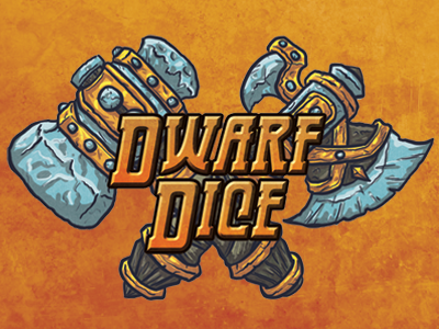 Dwarf Dice Logo dice dwarf fantasy game gaming logo tabletop