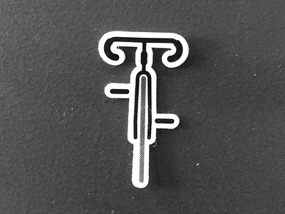 Bike Sticker bike fuji illustration logo mark sticker stickermule texture