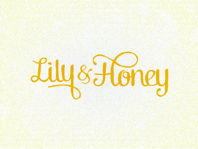 Lily And Honey Logo drawn font hand honey lily logo script texture type