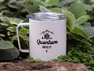 Quantum Cup cabin camperl coffee cup house lettering mountains mug