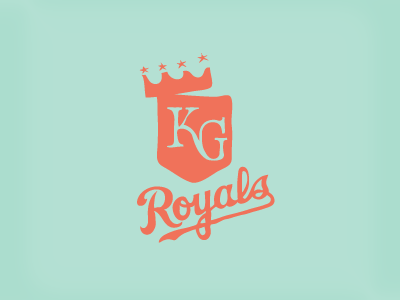 Kg Royals baseball hand drawn just for fun logo royals softball team