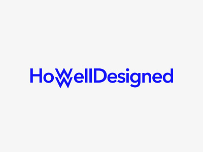 Howell Designed avenir blue logo logotype