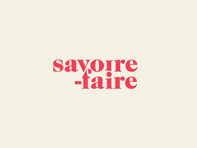 Savoire Faire - Alt bold brand french logo logotype serif
