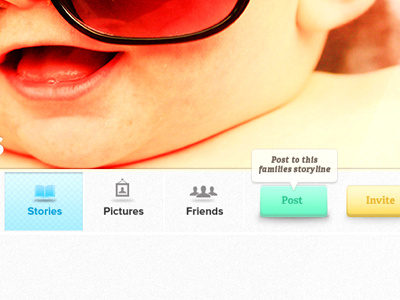 In Page Navigation icons interface pastel social ui