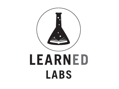 Learned Labs black book education logo test tube