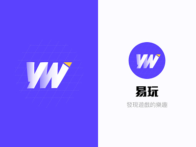 logo design，YW appicon game logo w y yw