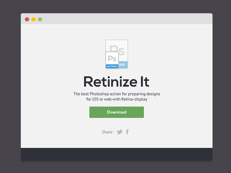 [GIF] Retinize It action flat gif ios ipad iphone one pager photoshop retina website