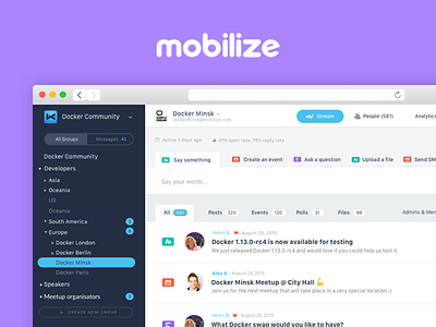 Mobilize (2015-2016) community groups saas