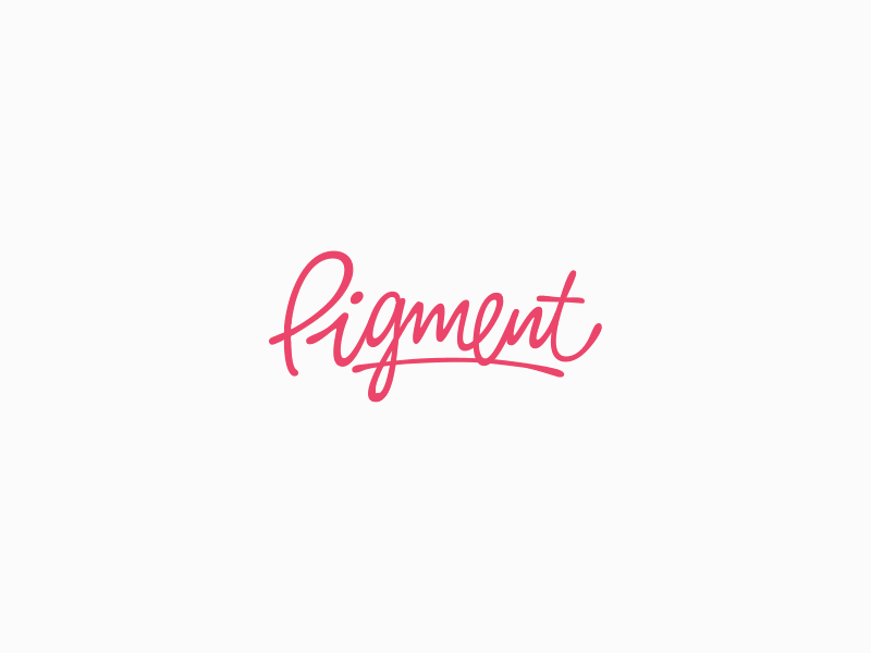 Pigment Logo Animation after effects animation logo logo animation motion pink simple logo typography ui