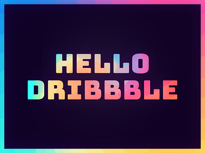 Hello Dribbble debut first shot photoshop type