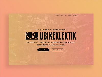 Ubikeklektik Festival Website