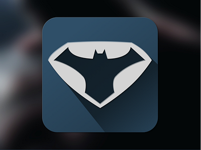 Superman-Batman Icon batman dark knight icon ios 7 ios7 man of steal superman