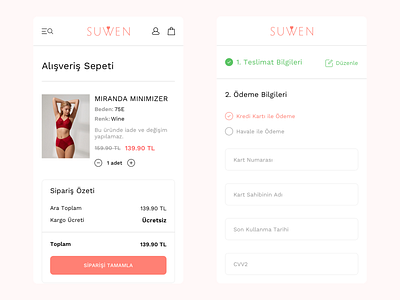 Suwen Redesign #4 | Cart & Payment