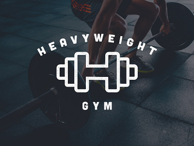 Heavy Weight Gym brand dumbbell exercise freelance life gym gymnasium hustle logo weight