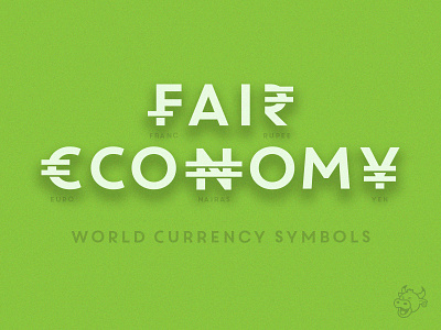 Faireconomy Wordmark currency equal symbol euro franc logo money nairas rupee type wordmark yen