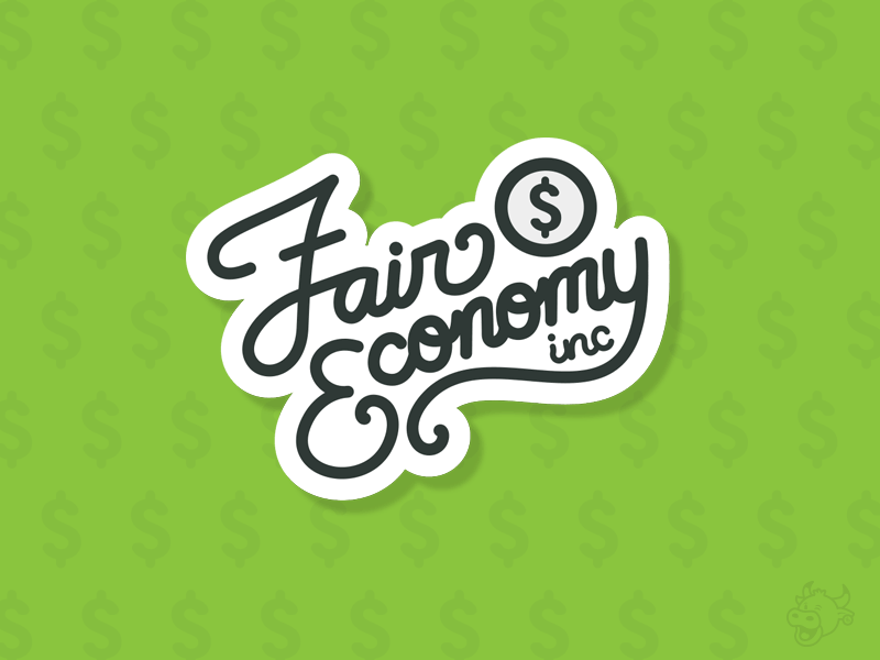Fair Economy Script (WIP) branding currency finance logo logotype money symbol