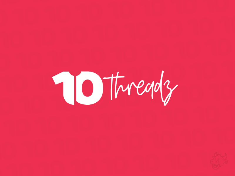 10 Threadz (10+👕) 10 branding logo script shirt sleeve t-shirt tee ten thread