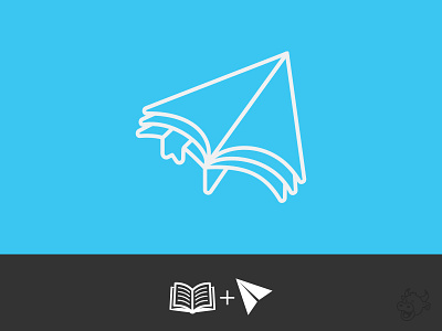 School Pilot Logo (WIP) airplane book brand branding flight illustration logo mark pages paper paper airplane paperplane school vector