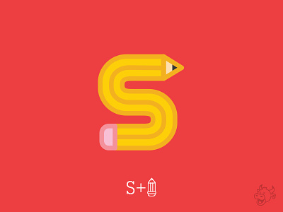 School Pilot - Pencil brand branding eraser illustration letter s logo mark pencil school sharp sharpener vector