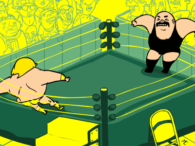 Kreshendo animation cohzach fight kreshendo ring werstling wrestlers zach cohen