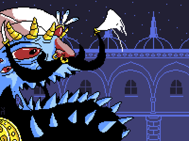 Attack of the Demon Sultan animation cohzach demon illustration pixel art sultan zach cohen