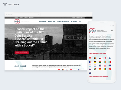 Eurodad - European Network on Debt and Development design homepage nationbuilder