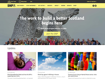 The Scottish National Party nationbuilder political scotland snp yellow