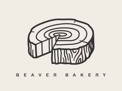 beaver bakery logo bakery beaver cafe carpenter log logo naming pie wood wooden works