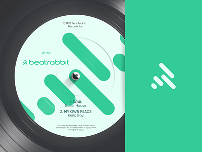 beat rabbit logo app flat logo minimalist startup