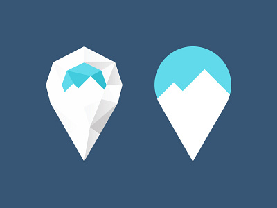 mountain geo pin logo app arctic express flat geo locate logo map mark marker pin snow