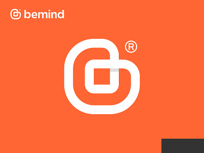 B logo app b design flat heart icon letter logo mark symbol