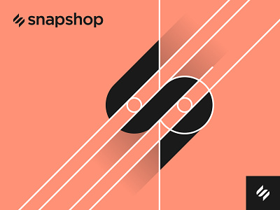 snapshop logo flat letter logo motion movement s shop snap snapshop