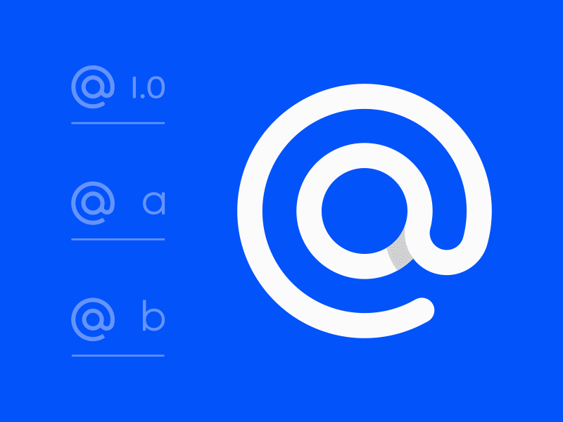 mail.ru logo a at sign circular flat logo mail mail.ru mark minimalism rebranding rounded
