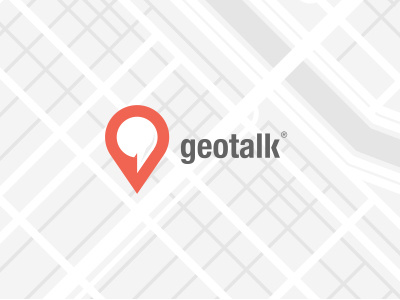 geotalk logo app flat geo indicator locate logo map marker message messenger pin talk