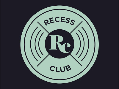 Recess Club house logo music recess club record seal