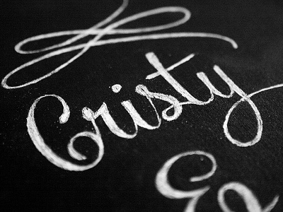 Cristy & Derek chalk hand lettering wedding