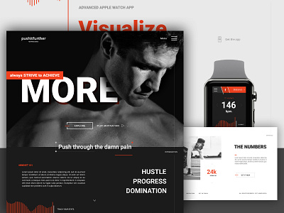 More - A simple and powerful website concept app concept design flat modern sport typography ui ux visualization web website