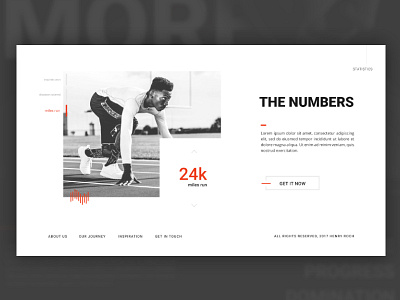 MORE - Numbers and stats part of the website app concept design flat modern sport typography ui ux visualization web website