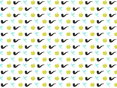 Magritte pattern apple art bird design dove graphic design illustration illustrator pattern pipe