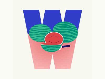 36 days of type | Letter W 36 days of type 36days adobe 36days w 36daysoftype 36daysoftype06 design fruit graphic graphic design illustration illustrator summer summer vibes typography vector wacom intuos watermelon