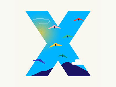 36 days of type | Letter X 36days adobe 36days x 36daysoftype 36daysoftype06 design extreme sport graphic graphic design illustration illustrator summer summer vibes typography vector wacom intuos xtreme