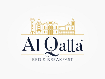 Al Qattà - Logo bb city design gold graphic hotel landscape logo skyline town
