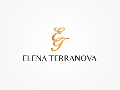 Elena Terranova - Logo gold hair stylist logo monogram