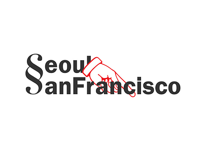 Seoul to San Francisco typography
