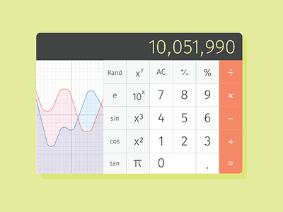 Day 004. Calculator calculator dailyui flat graphs illustration